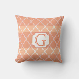 Quatrefoil Stripe Monogram van Cheryl Daniels Kussen