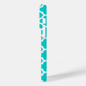 Quatrefoil Turquoise Patroon Monogram Case-Mate iPhone Case (Achterkant / Links)