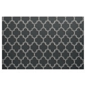 Quatrefoil Wit op Zwart Stof (Fat Quarter)