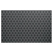 Quatrefoil Wit op Zwart Stof (Fat Quarter)