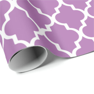 Quatrefoil wrappapier - Radiant Orchid Cadeaupapier