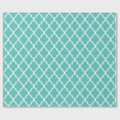 Quatrefoil-wrapppapier - Turquoise Cadeaupapier (Vlak)