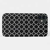 Quatrefoil, zwart-wit, Latticework, Trellis Case-Mate iPhone Case (Achterkant (horizontaal))