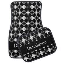 Quatrefoil zwart-wit patroon | DIY-kleur