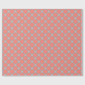 Quatrefoliekoraal en grijs cadeaupapier (Vlak)
