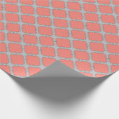 Quatrefoliekoraal en grijs cadeaupapier (Hoek)