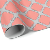 Quatrefoliekoraal en grijs cadeaupapier (Rol Hoek)