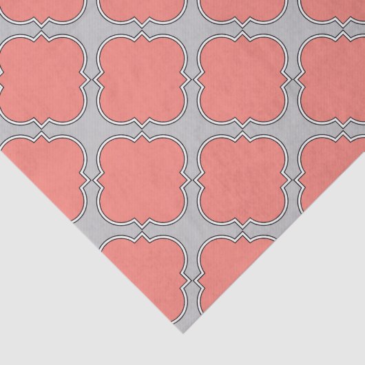 Quatrefoliekoraal en grijs tissuepapier (Detail)