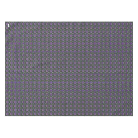 Quatrefoliën kruis groen en Paars Tafelkleed (Voorkant (Horizontaal))