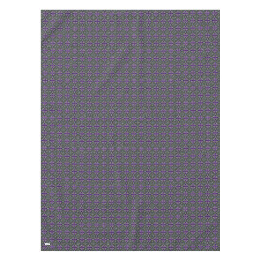 Quatrefoliën kruis groen en Paars Tafelkleed (Voorkant)