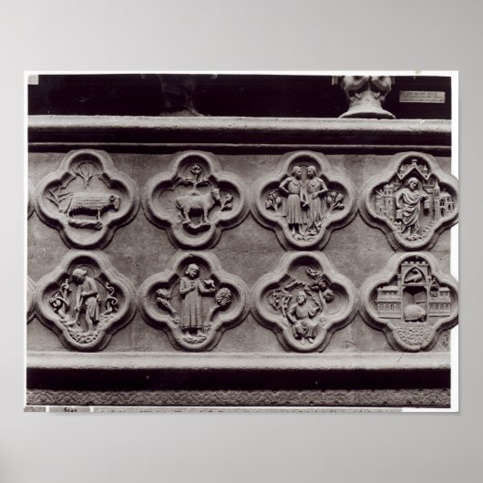 Quatrefoliën met de Tekenen van de Zodiac Poster (Voorkant)