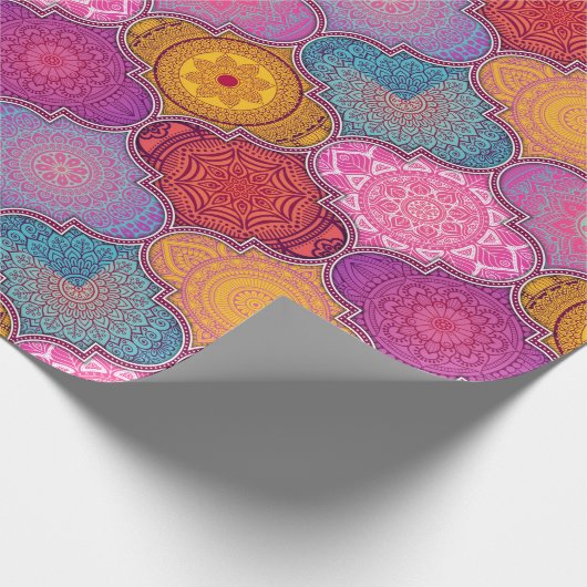 Quatrefoliepatroon Cadeaupapier (Hoek)