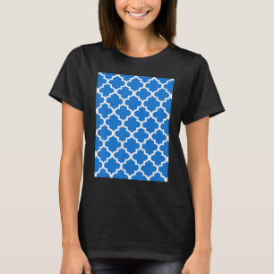 Quatrefoliepatroon in wit overzicht op klassieke B T-shirt