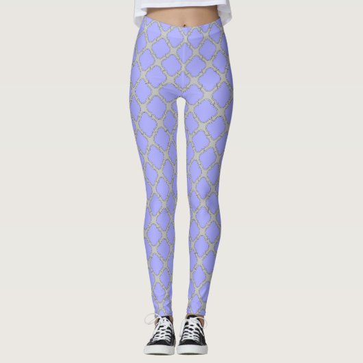 Quatrefolierambrij en grijs leggings (Voorkant)