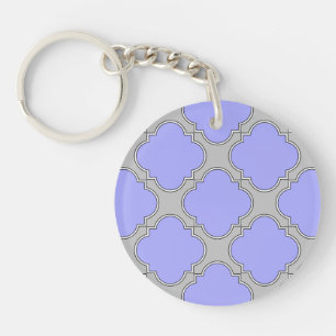Quatrefolierambrij en grijs sleutelhanger