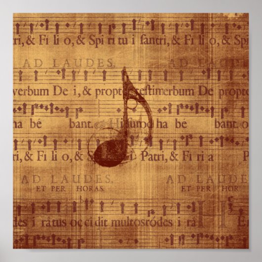 Quaver/Musical Note Poster (Voorkant)