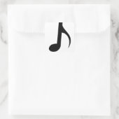 Quaver muzieknoot vierkante sticker (Tas)