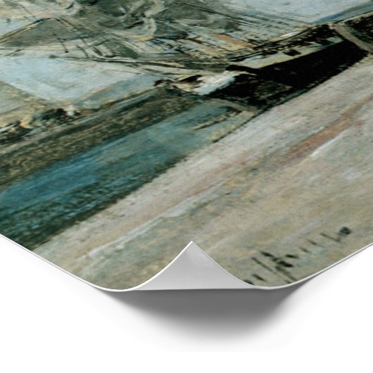 Quay in Honfleur Poster (Hoek)