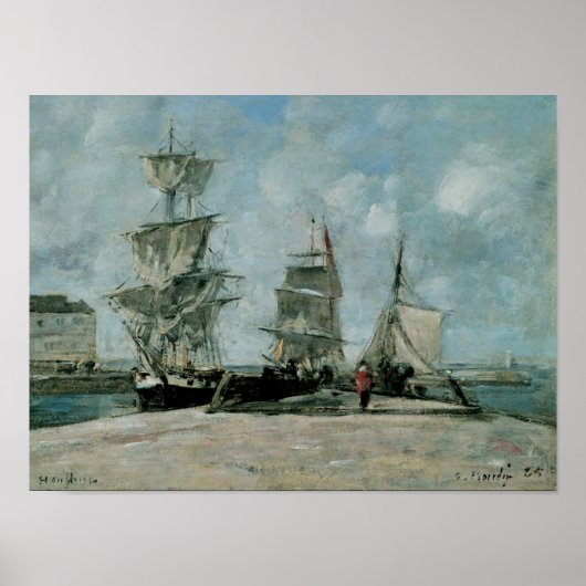 Quay in Honfleur Poster (Voorkant)