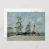 Quay te Honfleur, 1865 Briefkaart (Voorkant / Achterkant)