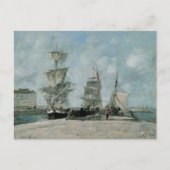 Quay te Honfleur, 1865 Briefkaart (Voorkant)