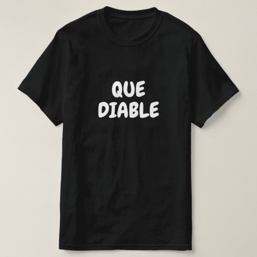 Que-eetbaar, wat in de hel in de Franse T-Shirt (Design voorkant)