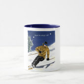 Que la neige soit/Skieur grande tasse Mok (Midden)