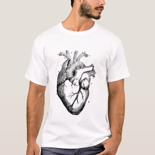 que medisch menselijk hartdiagram t-shirt (Voorkant)