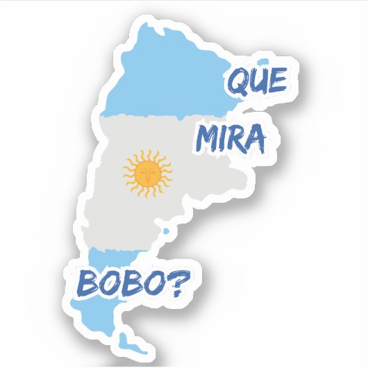 que mira bobo sticker (Voorkant)