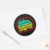 que no cunda el panico mok koffie ronde sticker (Envelop)