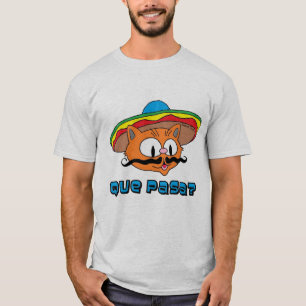 Que Pasa Señor Gato™ Cartoon Mustache Cat T-shirt