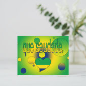 Que Saudade! Pop voor Braziliaanse vlag Briefkaart (Staand voorkant)