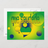 Que Saudade! Pop voor Braziliaanse vlag Briefkaart (Voorkant / Achterkant)