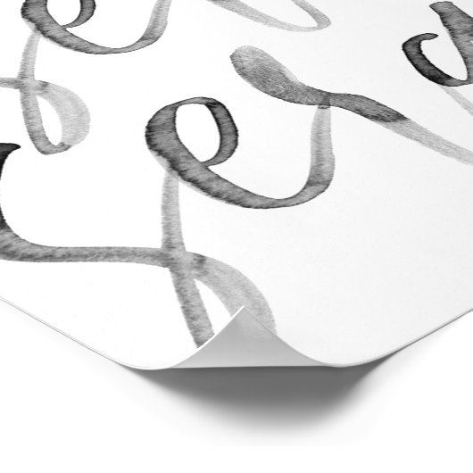 Que Sera Sera Waterverf Script Poster (Hoek)