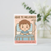 Que te mejores (hombre) feestdagenkaart (Staand voorkant)