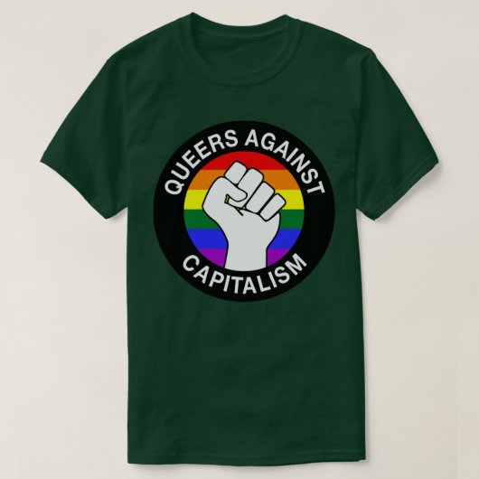 Queans against kapitalism1 t-shirt (Design voorkant)