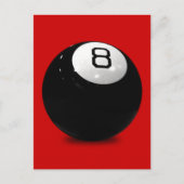 QUEBALL POOL GAME SPORTS FUN ICON LOGO BLACK TERWI BRIEFKAART (Voorkant)