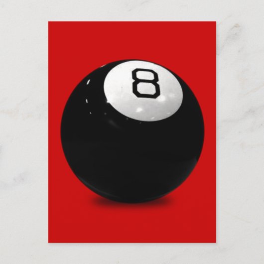QUEBALL POOL GAME SPORTS FUN ICON LOGO BLACK TERWI BRIEFKAART (Voorkant)