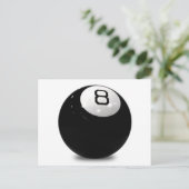 QUEBALL POOL GAME SPORTS FUN ICON LOGO BLACK TERWI BRIEFKAART (Staand voorkant)