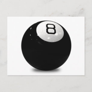 QUEBALL POOL GAME SPORTS FUN ICON LOGO BLACK TERWI BRIEFKAART