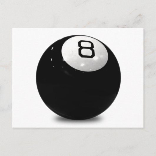 QUEBALL POOL GAME SPORTS FUN ICON LOGO BLACK TERWI BRIEFKAART (Voorkant)