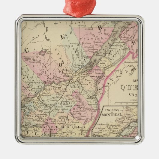 Quebec 2 metalen ornament (Voorkant)