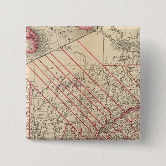 Quebec 3 vierkante button 5,1 cm (Voorkant)