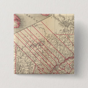 Quebec 3 vierkante button 5,1 cm