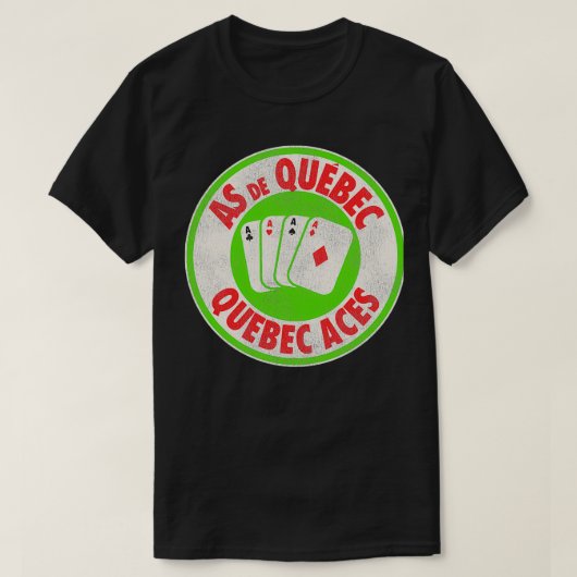 Quebec Aces Retro Defunct Ice Hockey T-shirt (Design voorkant)