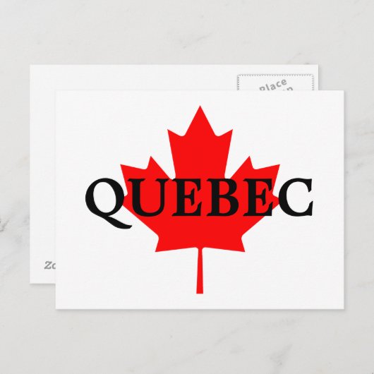 QUEBEC BRIEFKAART (Voorkant / Achterkant)
