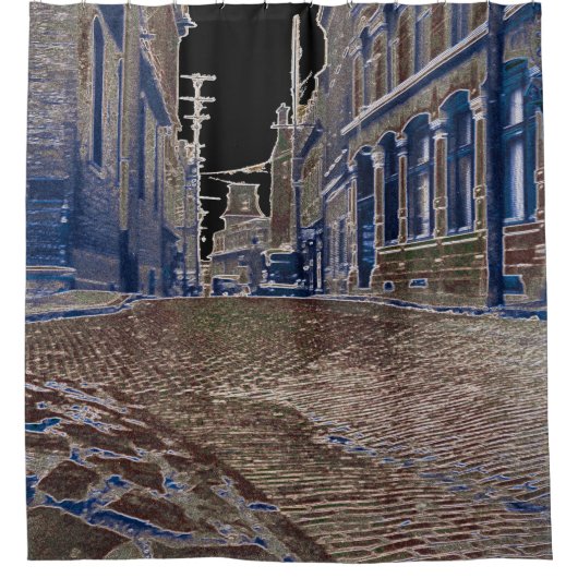 Quebec Canada 1930's Art Photography Street scene Douchegordijn (Voorkant)