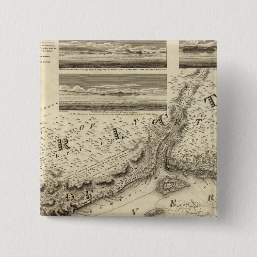 Quebec, Canada 2 Vierkante Button 5,1 Cm (Voorkant)