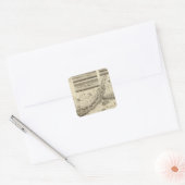 Quebec, Canada 2 Vierkante Sticker (Envelop)
