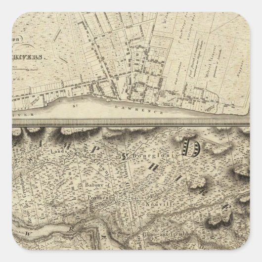 Quebec, Canada 6 Vierkante Sticker (Voorkant)